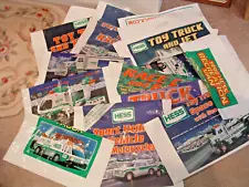 RARE VINTAGE HESS TRUCK LOT OF 12 ASSORTED SALES BAGS - ALL DIFFERENT - VG