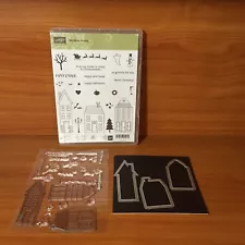 Stampin' Up! HOLIDAY HOME Stamp Set & HOMEMADE HOLIDAYS Framelets Dies ~ Used