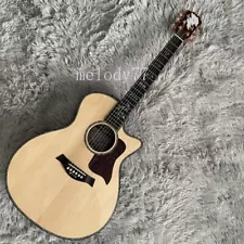 Acoustic Electric Guitar 916 Solid Spruce Top Rosewood Fretboard Flower Inlay