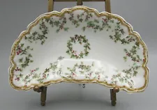 Haviland Bone Dish - Holly Berries & Vine - Schleiger 543