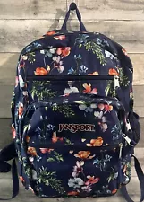 Jansport Navy Floral Design Backpack Bookbag JS00TDN7