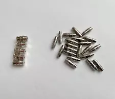 26 Silvertone Screw Type Barrel Closures for jewelry making - two styles