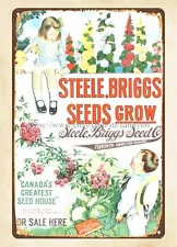 vintage reproductions for sale Steele Briggs Seeds metal tin sign