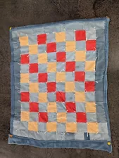 New ListingHandmade Denim Blue Jean Patchwork Quilt Small 54"x44" Excellent Condition