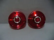 53 54 Ford taillight lenses tail lamp pair chrome sleeve Ford licensed (For: 1954 Ford Skyliner)