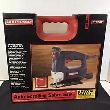 Craftsman Auto Scroll Sabre Saw Variable Speed 3.5 Amp New Old Stock Made In USA