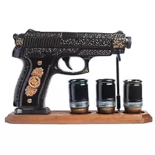 MILITARY GIFT_DECANTER for vodka whiskey brandy alcohol Bottle like GUN PISTO...