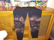 UNIQUE Leggings for sale! "SEEK LOVE BE YOURSELF" handmade acid wash!