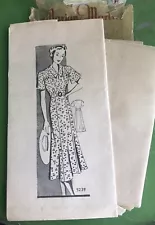 Vintage 1930’s 1940's Dress Pattern Original Folds Marian Martin 42