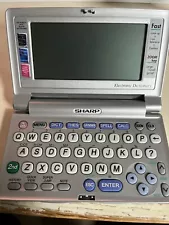 Sharp Electronic Dictionary Oxford PW-E550 Used Screen has MANY Lines - READ