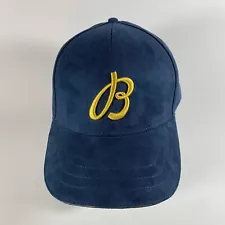 Genuine BREITLING Navy Blue Microsuede Embroidered Logo Adjustable Cap Hat