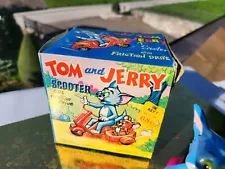 No Tin Toy (REPRO BOX ONLY!!! NO TOY FOR SALE!!) Marx-HK TOM&JERRY VESPA SIDECAR