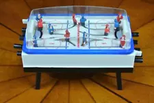 RARE 1997 Basic Fun Miniature TABLE HOCKEY Rod DOME Bubble with 2 PUCKS