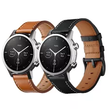 For Moto 360 3rd Gen Watch Band 20mm Quick Release Classic Genuine Leather Strap