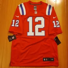 Mens Nike Tom Brady New England Patriots Red Alternate NFL Game Jersey sz.M NWT