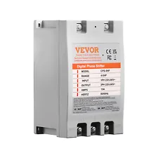 VEVOR 5HP Single 1 Phase to 3 Phase Converter Digital Phase Shifter 15A 220V