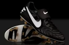 Nike 2010 Tiempo Premier FG 94 Soccer Cleats Black/White/Gold Wmns 7 Men’s 5.5