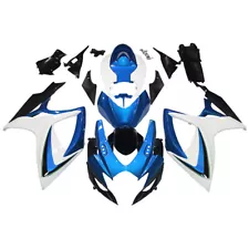 White Blue Black ABS Bodywork for Suzuki GSXR600 GSX-R750 2006 2007 K6 Fairings (For: Suzuki GSXR600)