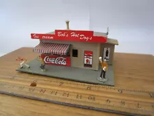 Vintage Built HO 1/87 Hot Dog Concession Stand Building For Train layout