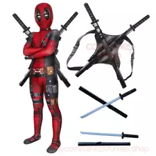 Deadpool Kids Halloween Costume for Boys Marvel Superhero Birthday Boy Mask