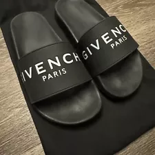 Givenchy Paris Rubber Slide Sandals Rubber BH300HH0EP Women's Black Sz 36 (US 6)