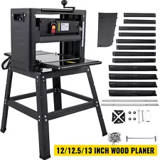 VEVOR 12/12.5/13 Inch Thickness Planer for Woodworking w/ Stand n Blades, 2000W