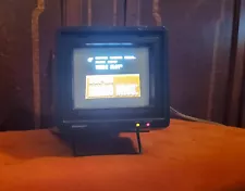 1980S PORTABLE SHARP 5" CRT COLOR MONITOR, 5LS36, WORKS, NO SOUND, MODIFIED.