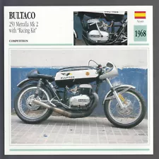 1968 Bultaco 250 Metralla Mk 2 with Racing Kit Spain Bike Motorcycle Photo Card