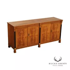 Baker Biedermeier Style Vintage Walnut Buffet Sideboard