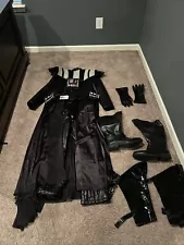 dark vader costume Size M Boots Size 8.5