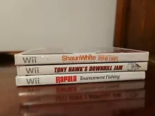 Sports Wii Games Bundle -Tony hawk Shaun white fishing