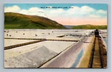 Great Sale Lake,UT Salt Beds 1942 Utah Vintage Postcard