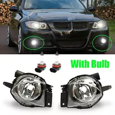 For 2006-2008 BMW E90 325i 328i 330i 335i CLEAR BUMPER FOG LIGHT LAMPS PAIR