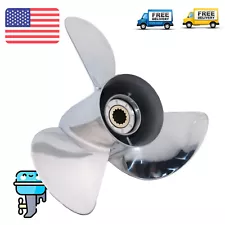 Outboard Propeller 13x19-K For Yamaha Boat Motor F 70-115 hp 15 Spline Stainless