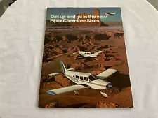 Original 1974 Piper Cherokee Sixes Sales Brochure 16 Pages plus Pull Out Charts