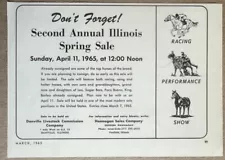 1965 PRINT AD for the Second Annual Illinois Spring Sale Quarter Horses