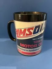 Vintage AmsOil Thermo Serv Cup Mug 10W-40 Motor Oil Advertising Coffee Mug