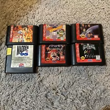 Sega Genesis Game Lot - Bundle of 6 Cartridges Bomberman Fatal Fury Power Ranger