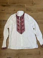 Handmade Embroidered Ukraine Shirt Folk Ukraine #1723