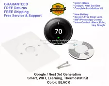 SALE: Google Nest 3rd Gen Learning Thermostat WIFI Smart MATTE BLACK T3016US