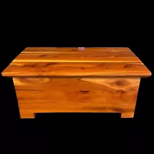 Large Cedar Chest Jewelry Box W/ Insert W/Legs Hinged Lid EUC RARE