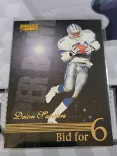 DEION SANDERS 1996 Pinnacle Bid for 6 #186. COWBOYS