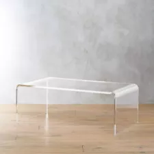 Lucite Acrylic Plexiglass waterfall Coffee Table