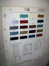 1976 Cadillac Eldorado Fleetwood SeVille Deville Calais paint chip sheet