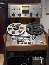 Vintage Ampex 350 Reel 2 Reel Tape Machine Set Mic Preamps