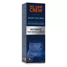 No Hair Crew Intimate/Private At Home Hair Removal Cream for Men - Painless F