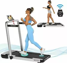 Treadmill Foldable Running Walking Machine App Control 2 in 1 for Home&Gym SALE