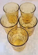 Set Of 5 Vintage 3.5" Wrinkly Thumbprint Tall Georgian Drinking Glasses