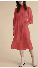 48hr SALE! M&S Per Una red 60s Prairie dress red size 6-12 (see Measurements)