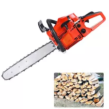 58CC 20'' Chainsaw 2-Stroke Engine Cut Tree Wood 2400W Ergonomic NEW